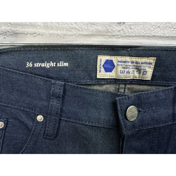 Industry Of All Nations Straight Slim Fit RAW Selvedge Denim Jeans / Men’s 36 - Picture 3 of 9